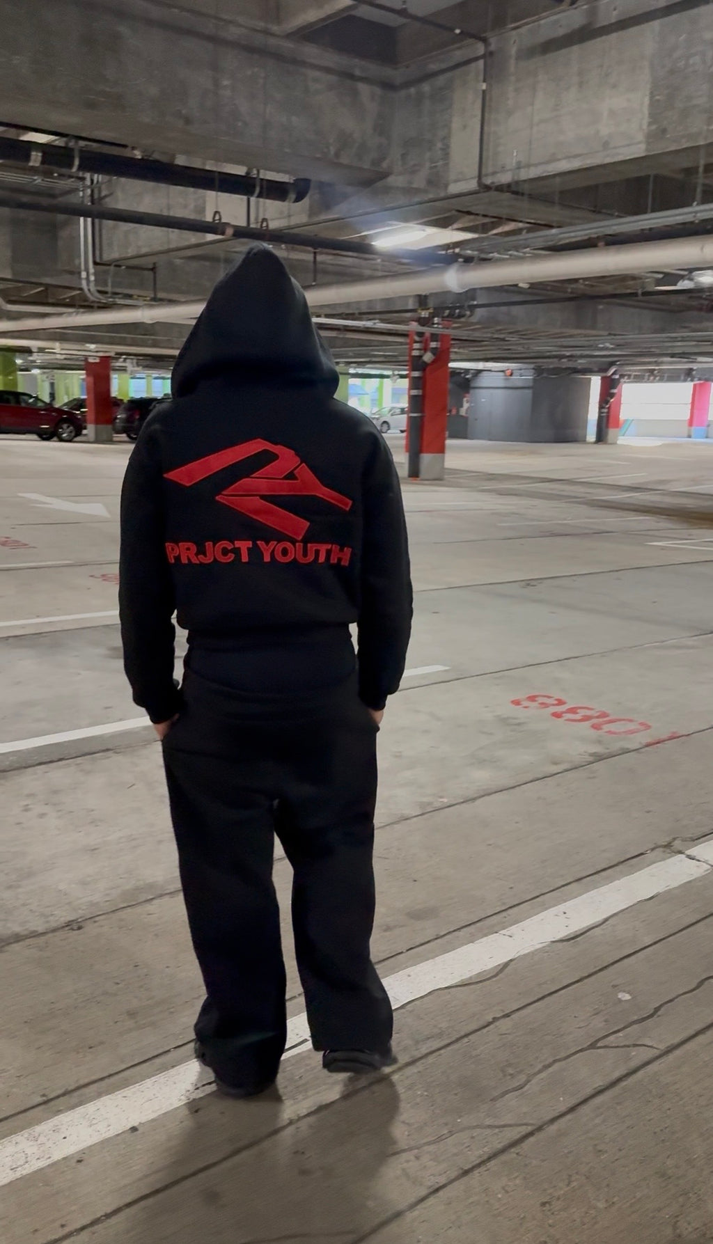 Prjct Youth Black & Red Essentials Sweatsuit
